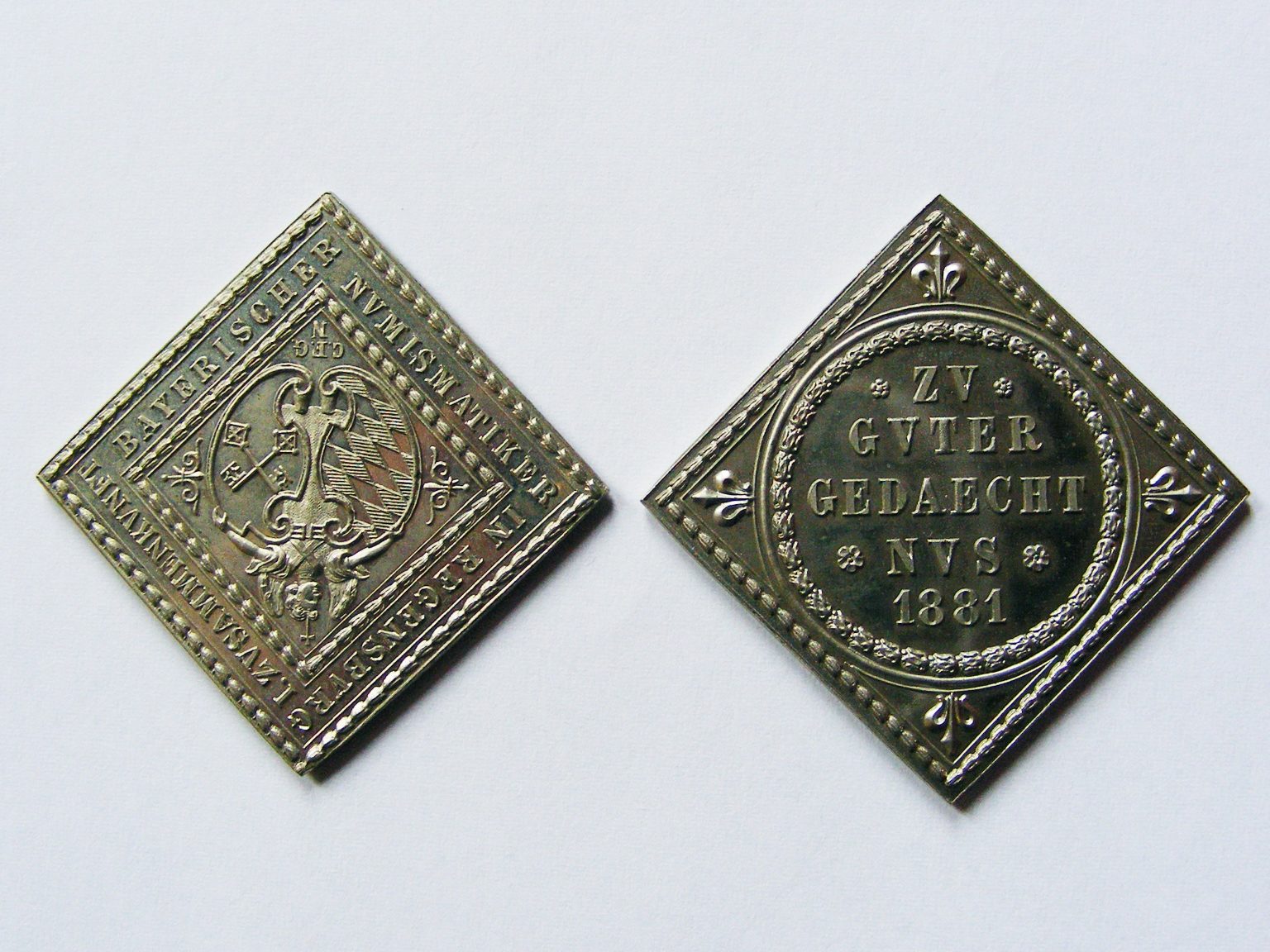 Gründungsmedaille der BNG von 1881